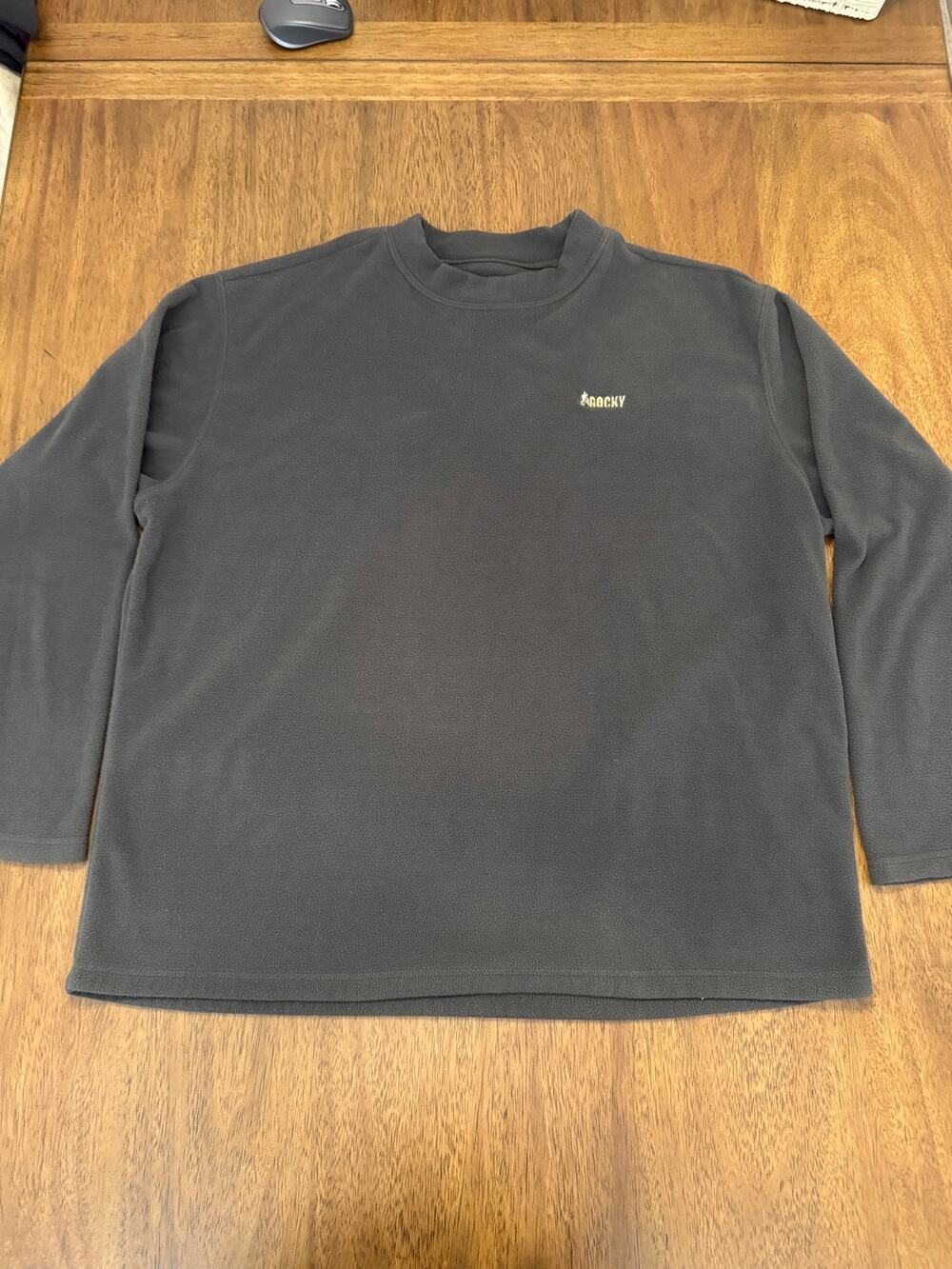 Rocky Men’s XL Gray Fleece Crewneck Pullover Outdoor Hunting